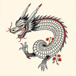 Neo-Japanese Dragon Tattoo