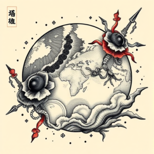 Neo-Japanese Earth Tattoo