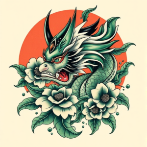 Neo-Japanese Emerald Tattoo