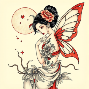 Neo-Japanese Fairy Tattoo