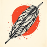 Neo-Japanese Feather Tattoo