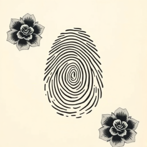 Neo-Japanese Fingerprint Tattoo