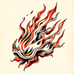 Neo-Japanese Flame Tattoo
