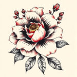 Neo-Japanese Flower Tattoo