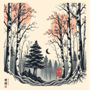 Neo-Japanese Forest Tattoo