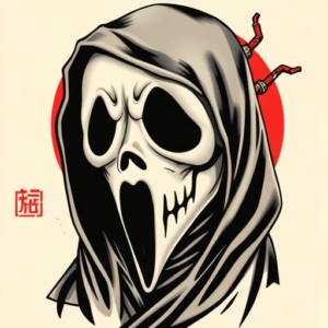 Neo-Japanese Ghostface Tattoo