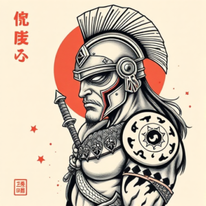 Neo-Japanese Gladiator Tattoo