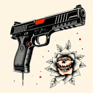 Neo-Japanese Glock Tattoo