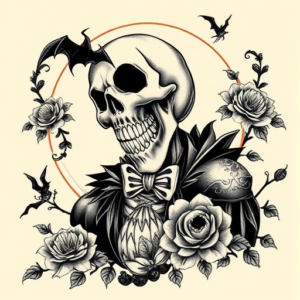 Neo-Japanese Halloween Tattoo