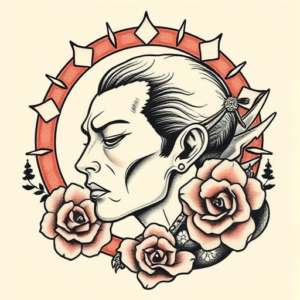 Neo-Japanese Halo Tattoo