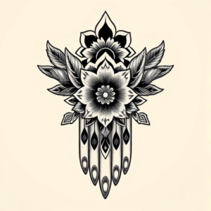 Neo-Japanese Hamsa Tattoo