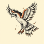Neo-Japanese Hawk Tattoo