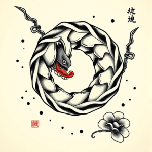 Neo-Japanese Helix Tattoo