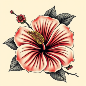 Neo-Japanese Hibiscus Tattoo
