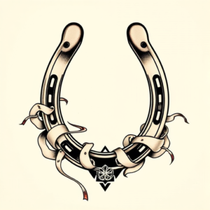 Neo-Japanese Horseshoe Tattoo