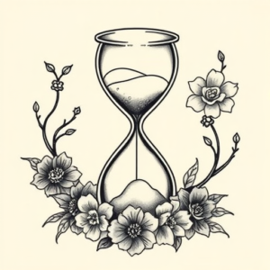 Neo-Japanese Hourglass Tattoo