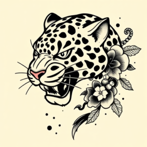 Neo-Japanese Jaguar Tattoo