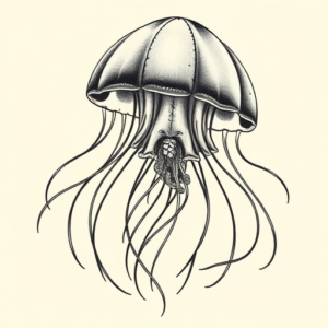 Neo-Japanese Jellyfish Tattoo