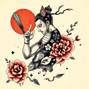 Neo-Japanese Jigsaw Tattoo