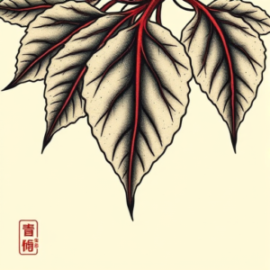 Neo-Japanese Leaf Tattoo