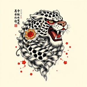 Neo-Japanese Leo Tattoo