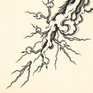 Neo-Japanese Lightning Tattoo