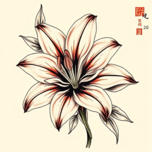 Neo-Japanese Lily Tattoo