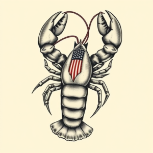 Neo-Japanese Lobster Tattoo