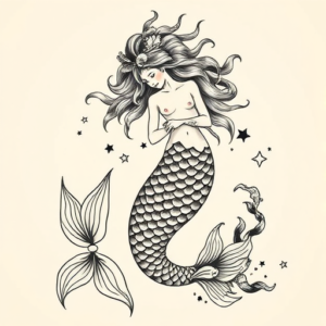 Neo-Japanese Mermaid Tattoo