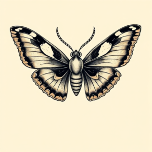 Neo-Japanese Moth Tattoo