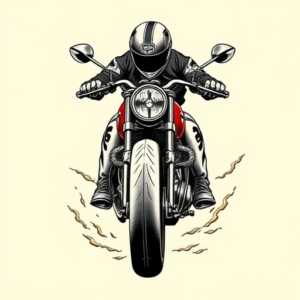 Neo-Japanese Motorcycle Tattoo