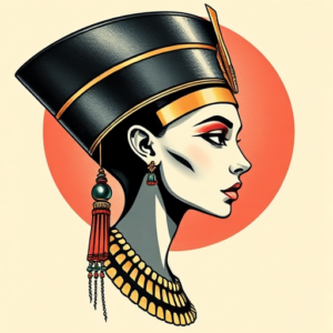 Neo-Japanese Nefertiti Tattoo