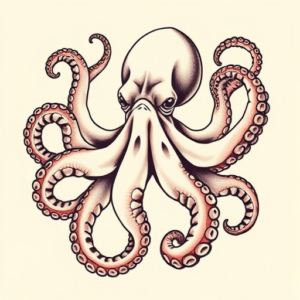Neo-Japanese Octopus Tattoo