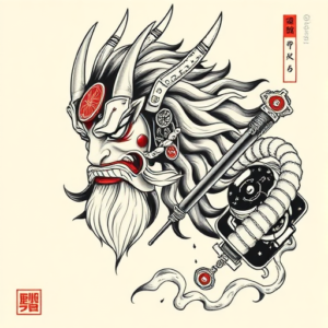 Neo-Japanese Odin Tattoo