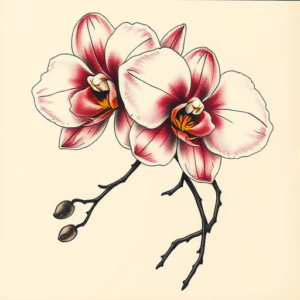 Neo-Japanese Orchid Tattoo