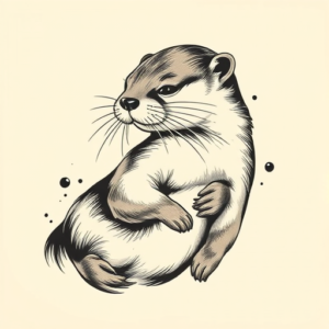 Neo-Japanese Otter Tattoo