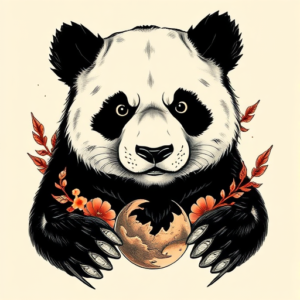 Neo-Japanese Panda Tattoo