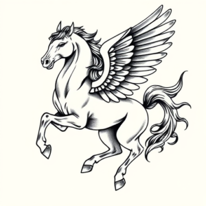 Neo-Japanese Pegasus Tattoo