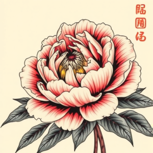 Neo-Japanese Peony Tattoo