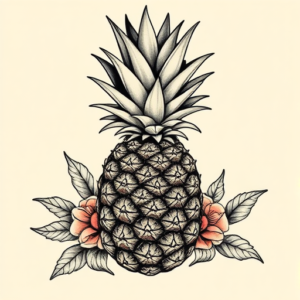 Neo-Japanese Pineapple Tattoo