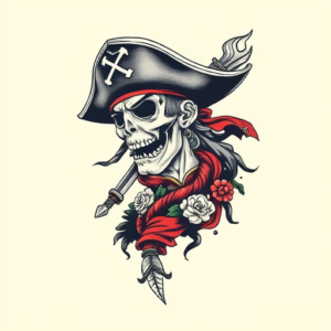 Neo-Japanese Pirate Tattoo