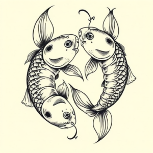 Neo-Japanese Pisces Tattoo