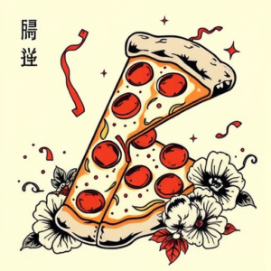 Neo-Japanese Pizza Tattoo