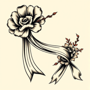 Neo-Japanese Ribbon Tattoo