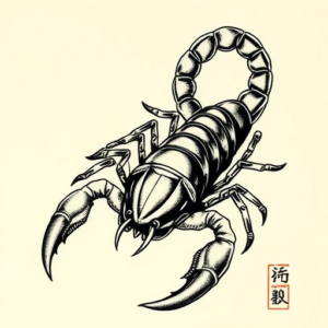 Neo-Japanese Scorpion Tattoo