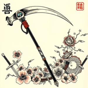 Neo-Japanese Scythe Tattoo