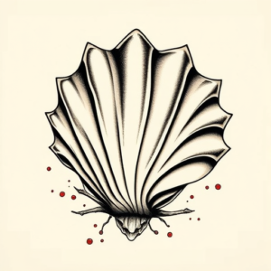 Neo-Japanese Seashell Tattoo