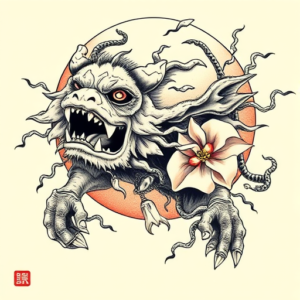 Neo-Japanese Sisyphus Tattoo