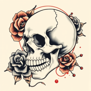 Neo-Japanese Skull Tattoo