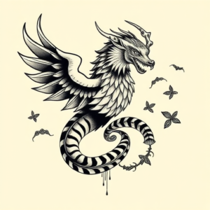 Neo-Japanese Slytherin Tattoo